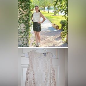 Cream Floral Tank Top (AS SHOWN IN PHOTO)